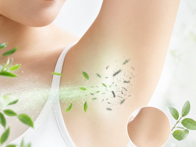 Underarm staying fresh with botanical odor protection